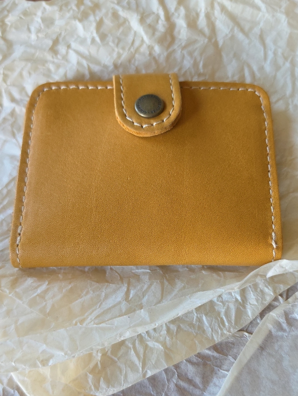 Portland Leather Goods Mini Bifold Wallet - Sunflower